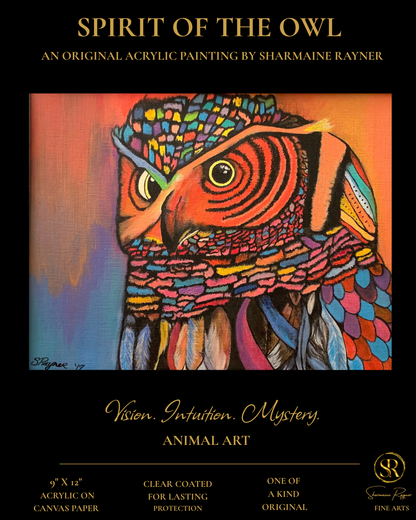 Spirit of the Owl | Original Contemporary Artwork by Sharmaine Rayner