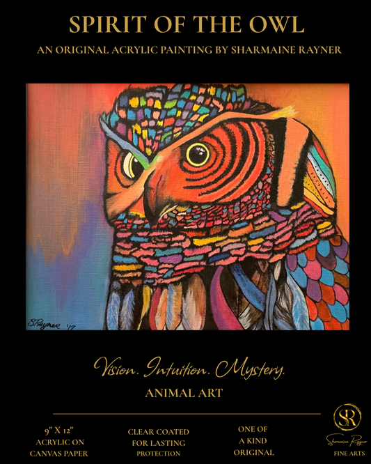 Spirit of the Owl | Original Contemporary Artwork by Sharmaine Rayner