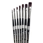 Trekell Crimson Taklon Short Handle Artist Brush - Complete Set- Bright