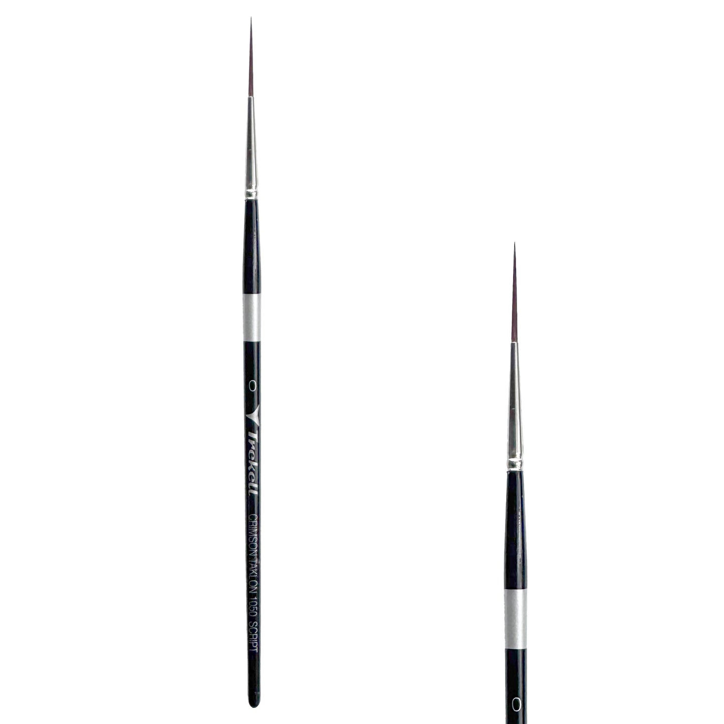 Trekell Crimson Taklon Short Handle Artist Brush - Size #0 Script/Rigger