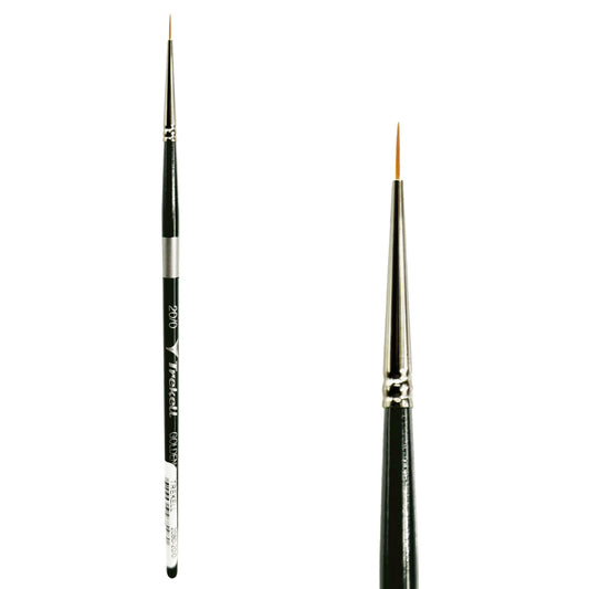 Trekell Golden Taklon Short Handle Artist Brush -  Size #20/0 Liner