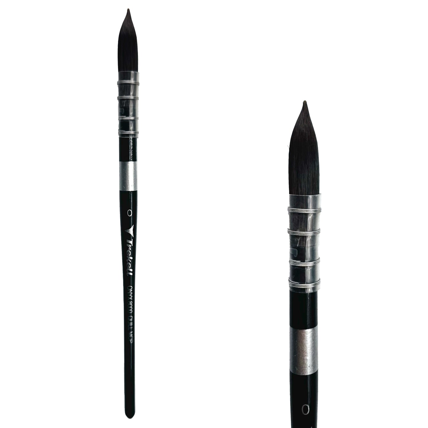 Trekell Onyx Synthetic Squirrel Short Handle Artist Brush - Size #0 Quill Mop