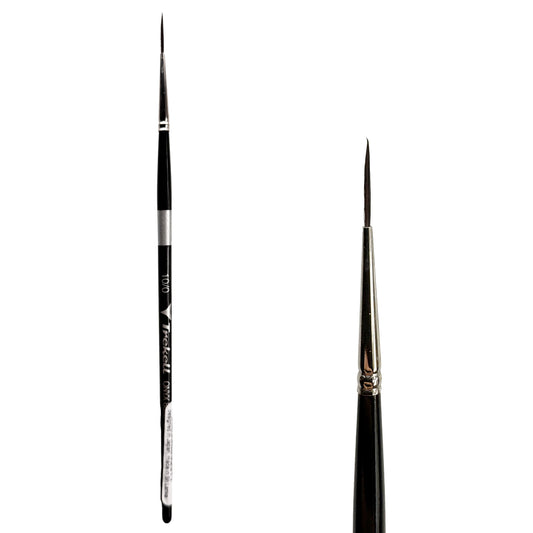 Trekell Onyx Synthetic Squirrel Short Handle Artist Brush - Size #10/0 Script