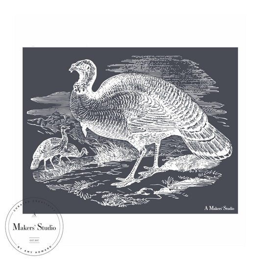 Turkey Scene - Mesh Stencil 9x12