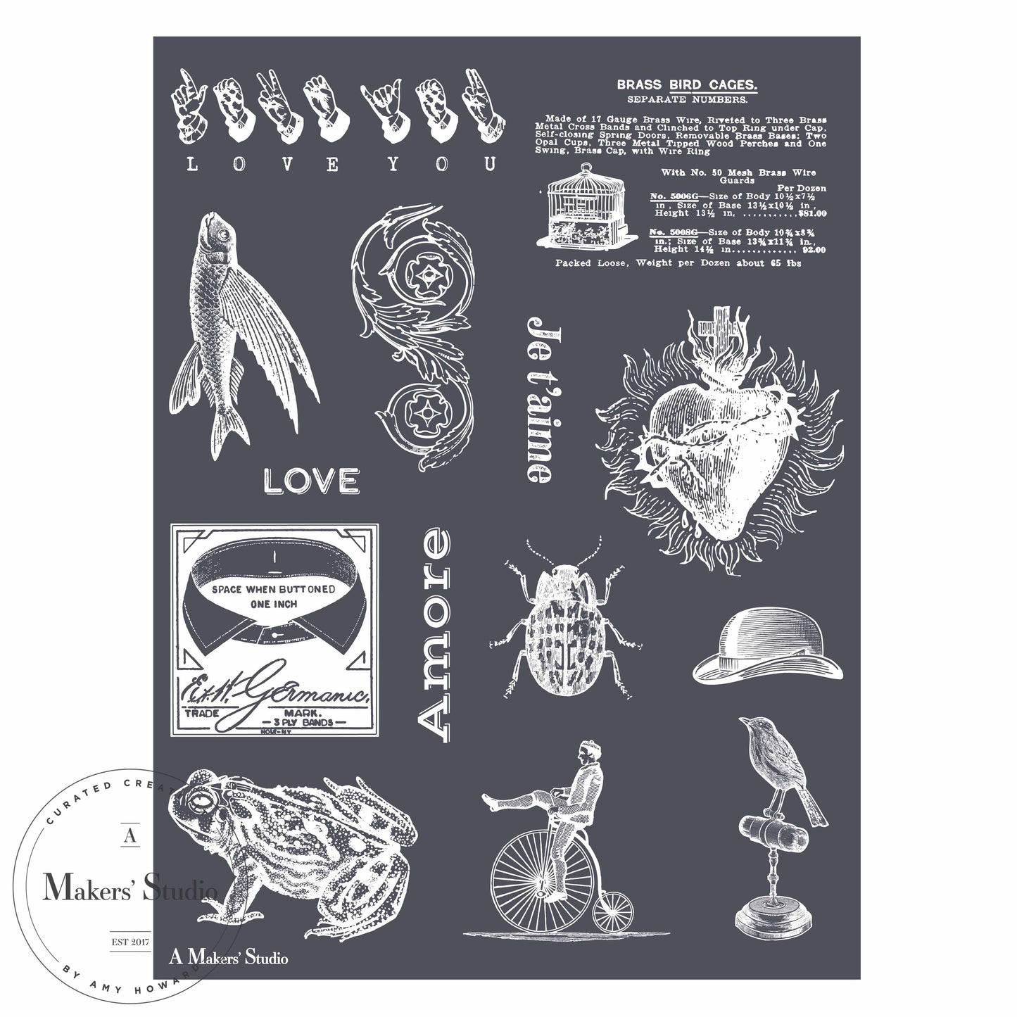 Vintage Oddities - Mesh Stencil 9x12