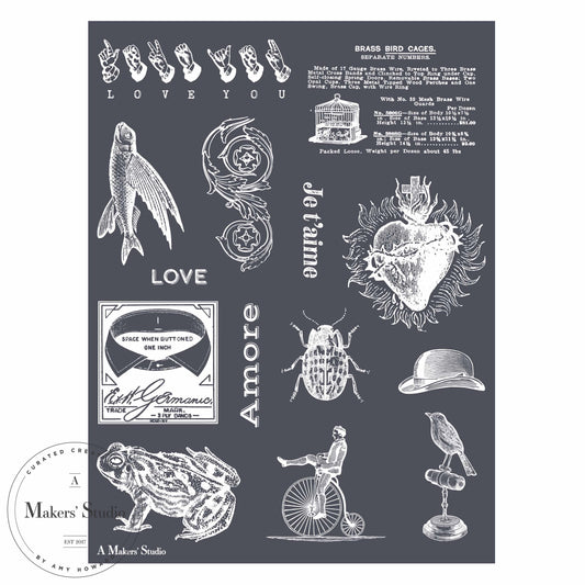 Vintage Oddities - Mesh Stencil 9x12