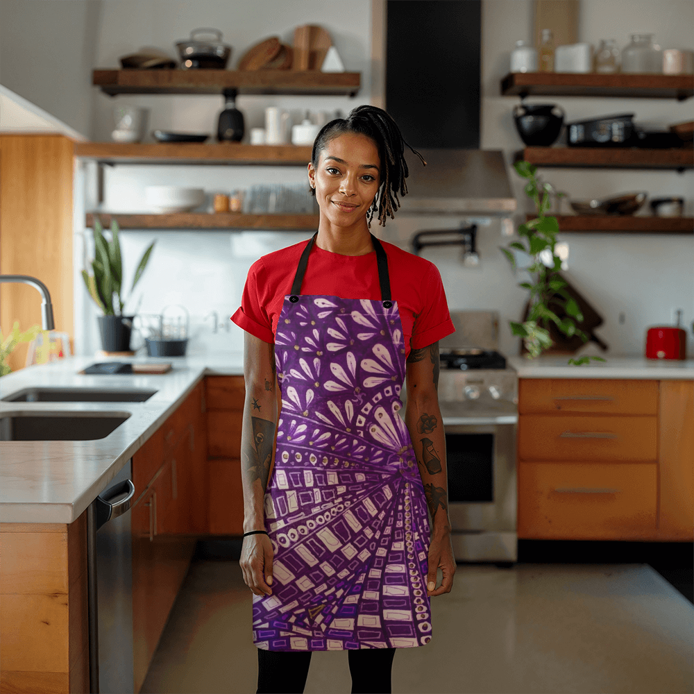 Purple Doodle Apron
