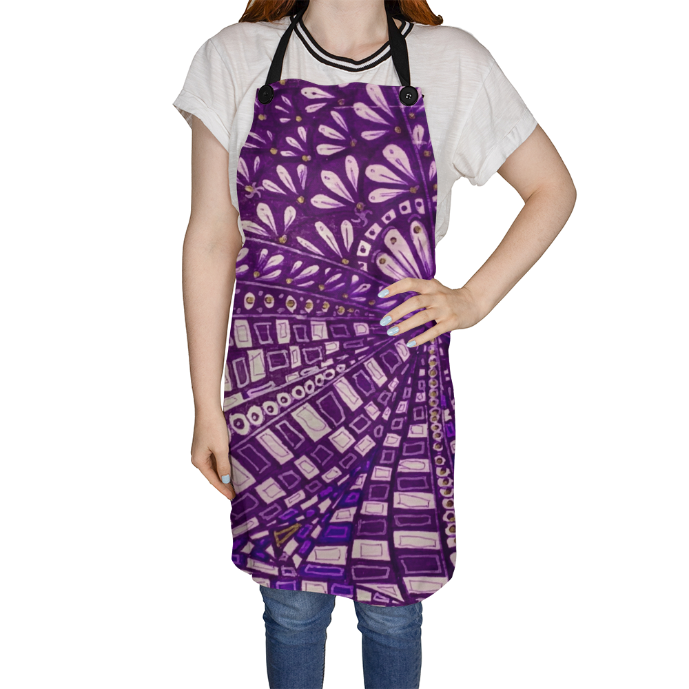 Purple Doodle Apron