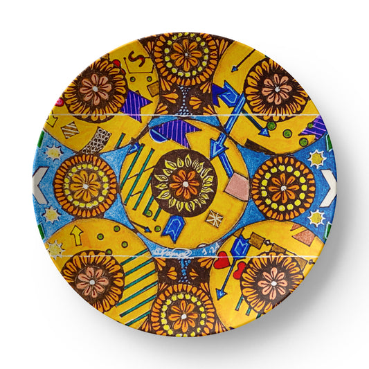 Flower Doodle 10" Plate