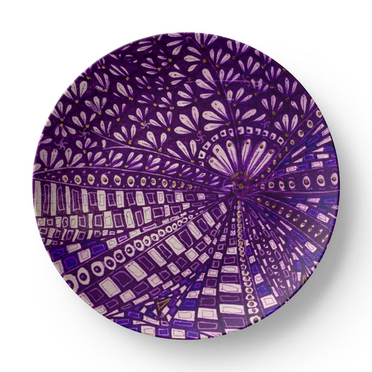 Purple Doodle 10" Plate