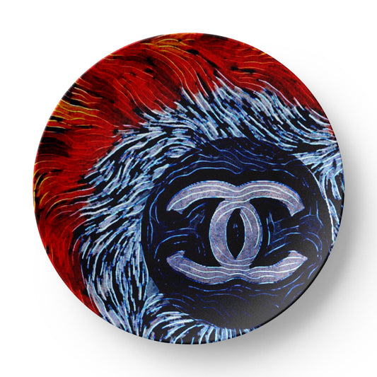 Chanel Feathers 10" Plate