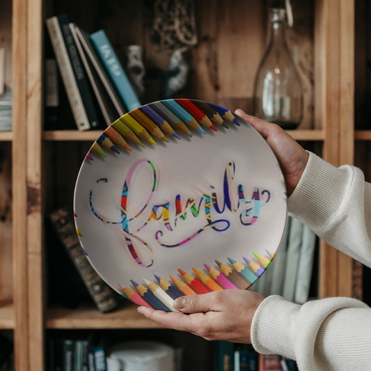 Colorful Family 10" Plate