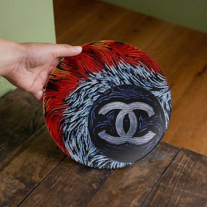 Chanel Feathers 10" Plate