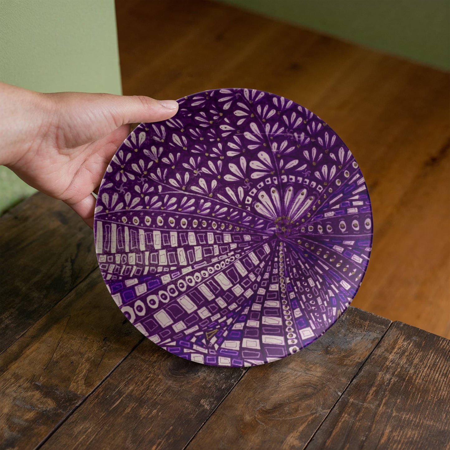 Purple Doodle 10" Plate