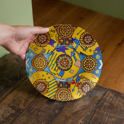 Flower Doodle 10" Plate