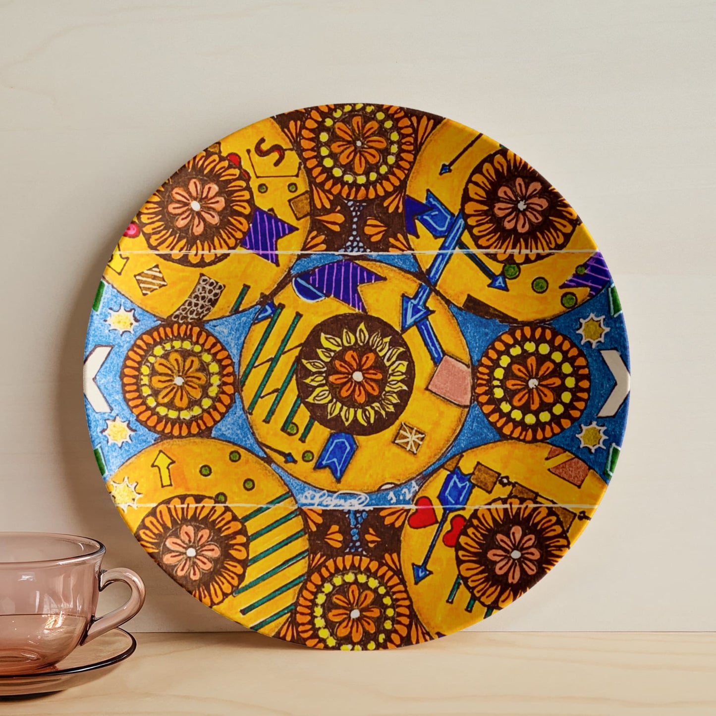 Flower Doodle 10" Plate