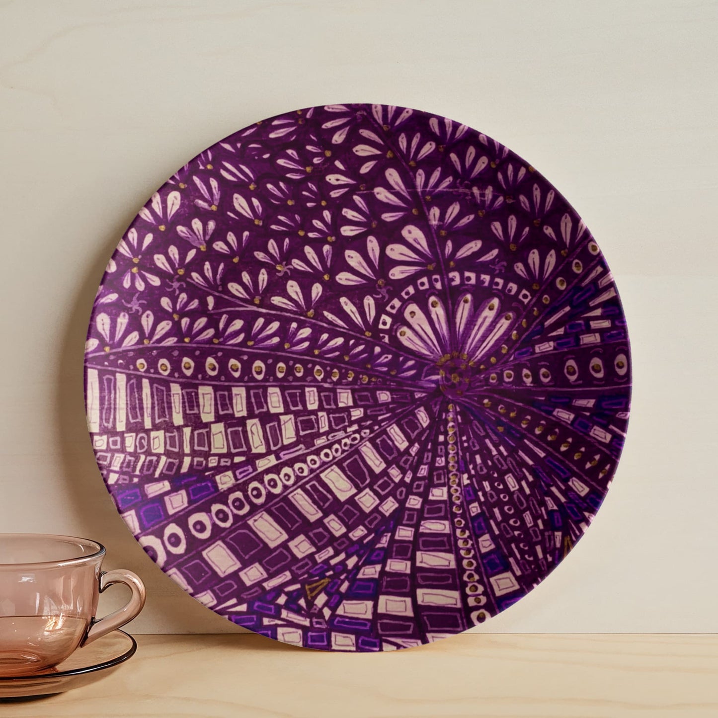Purple Doodle 10" Plate