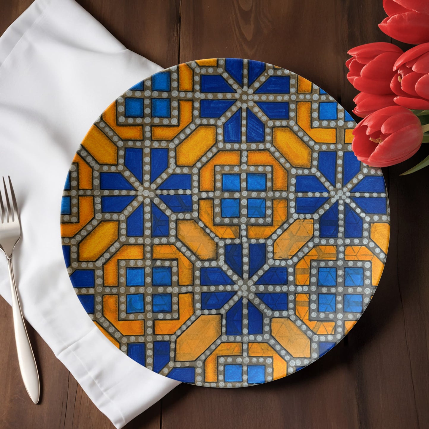 Mosaic Doodle 10" Plate