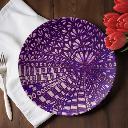 Purple Doodle 10" Plate
