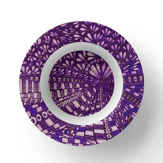 Purple Doodle 8.5" Bowl