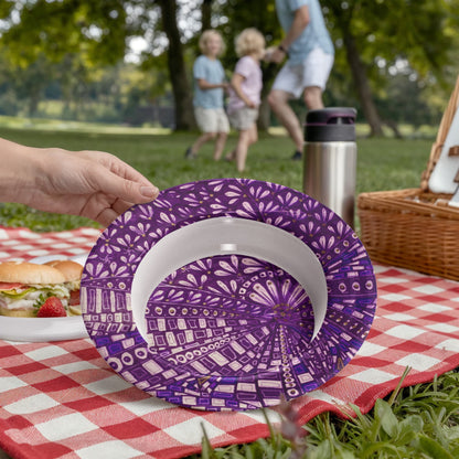 Purple Doodle 8.5" Bowl