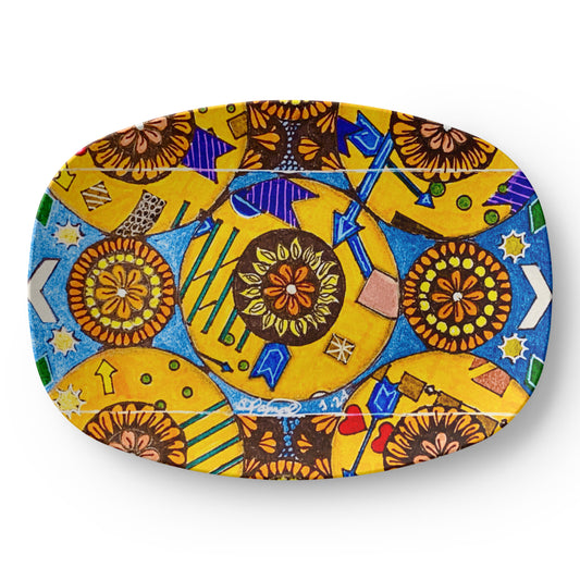 Flower Doodle Platter