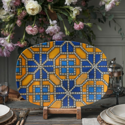 Mosaic Doodle 10"x14" Platter