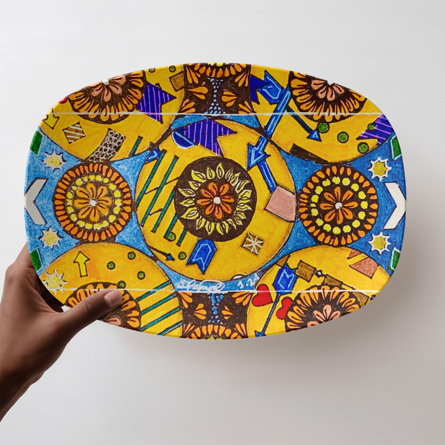 Flower Doodle Platter
