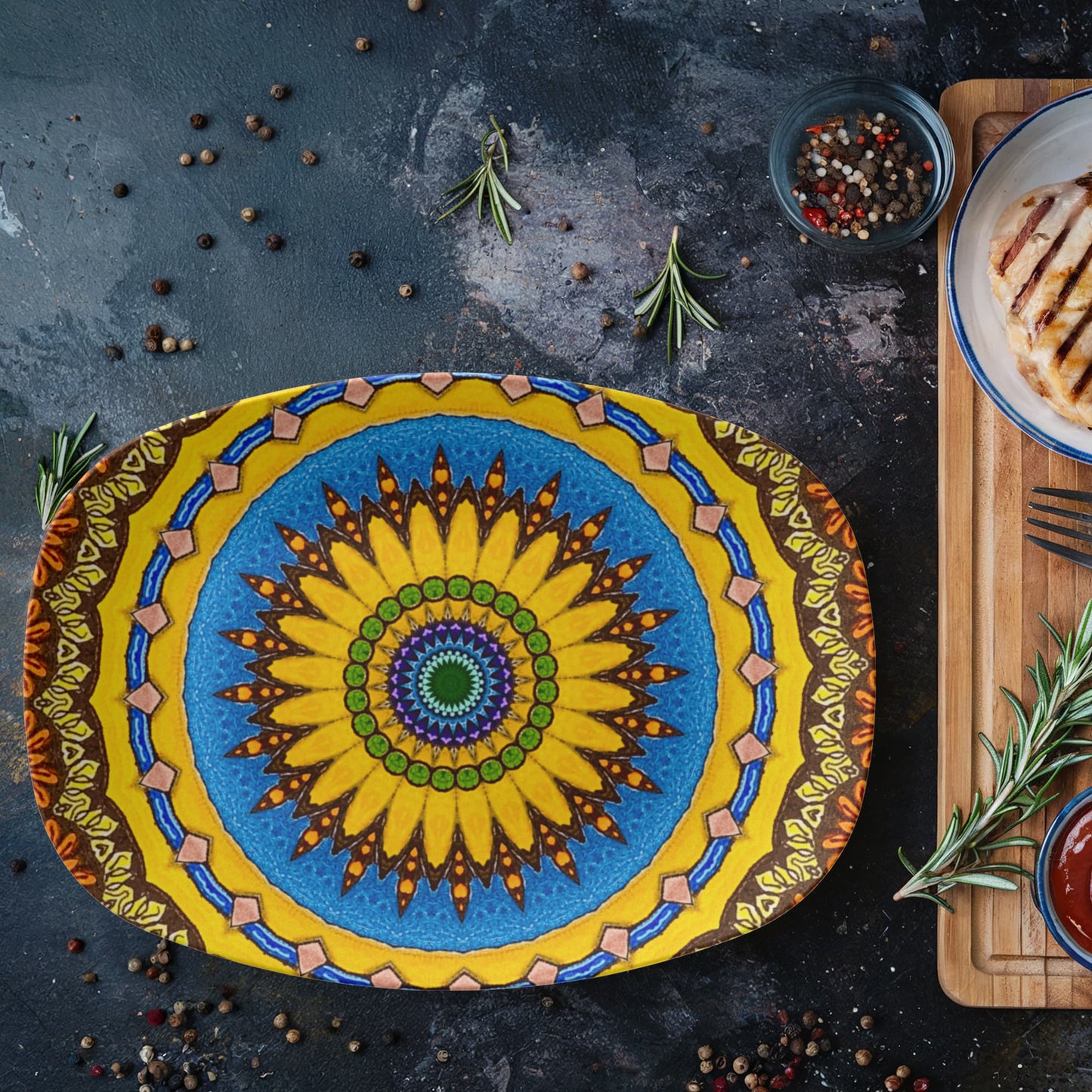 Joyful Mandala Platter
