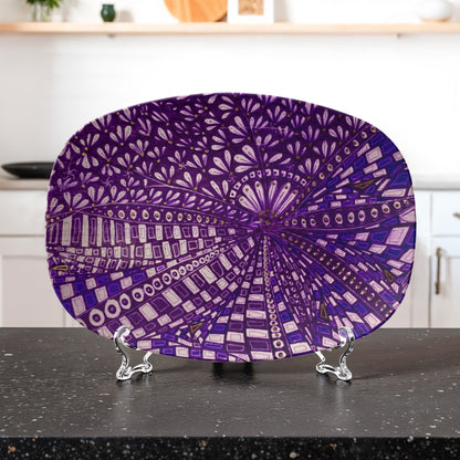 Purple Doodle Platter