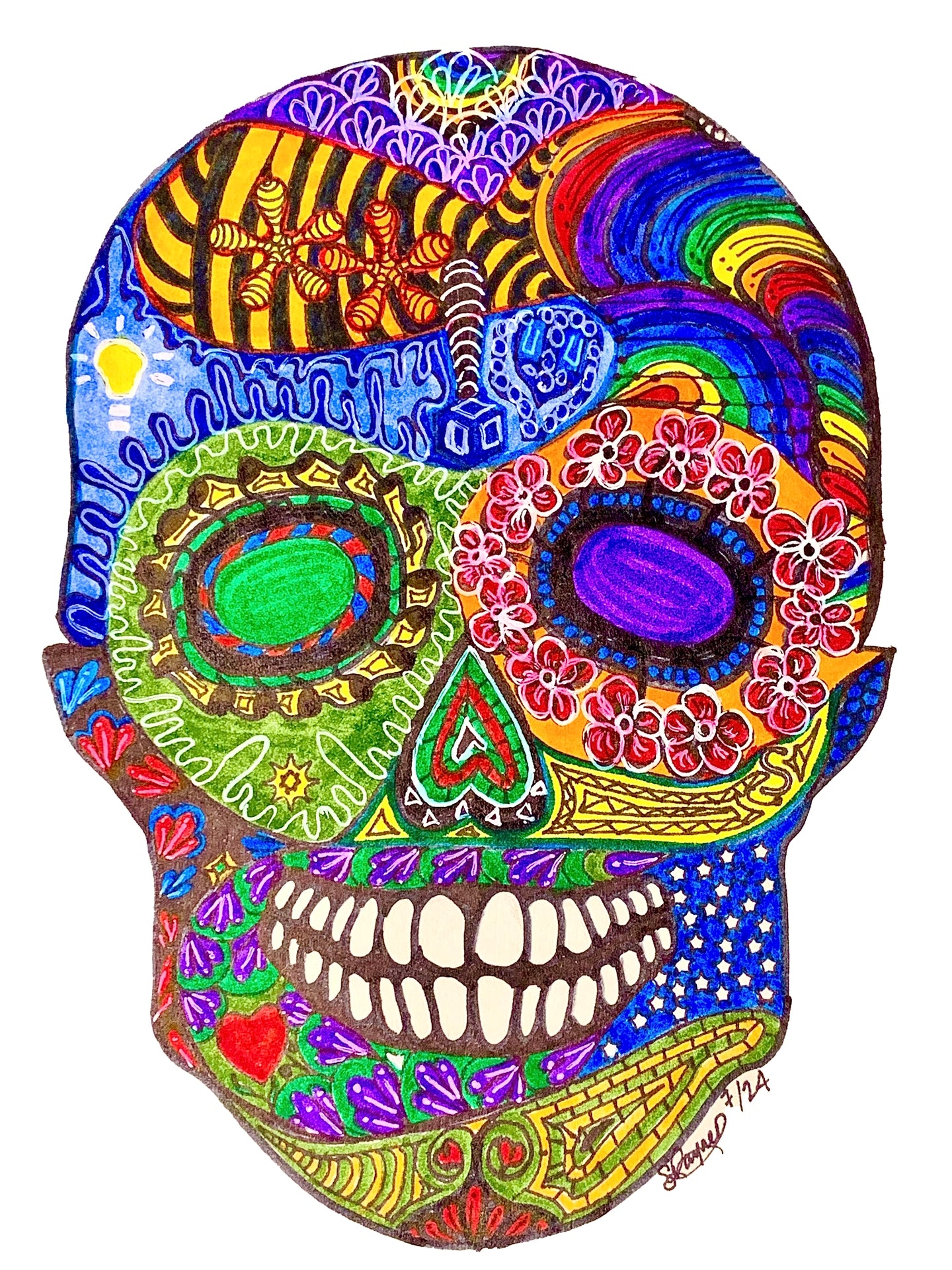 Sugar Skull Fine Art Print Trio- Buy One- Get Two Free!