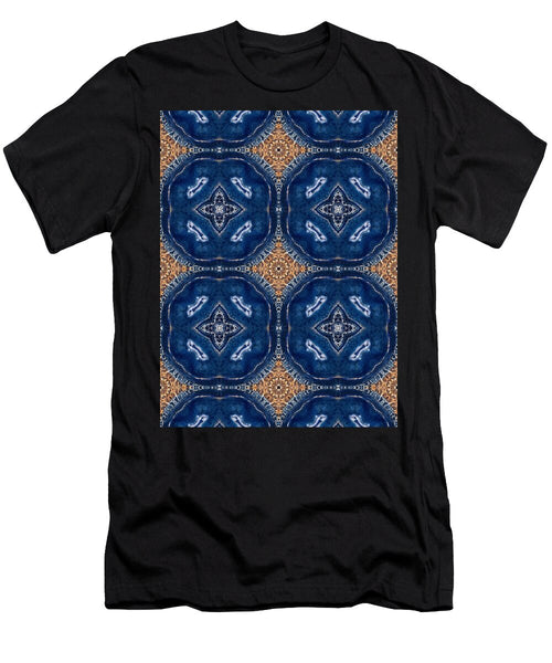 Blue Striped Agate Abstract I - T-Shirt