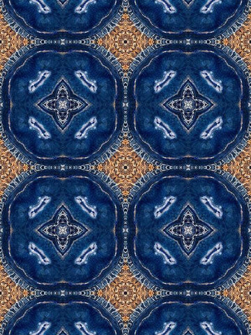 Blue Striped Agate Abstract I - Art Print