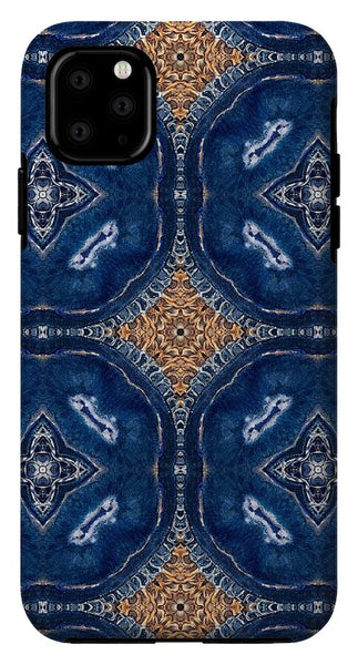 Blue Striped Agate Abstract I - Phone Case