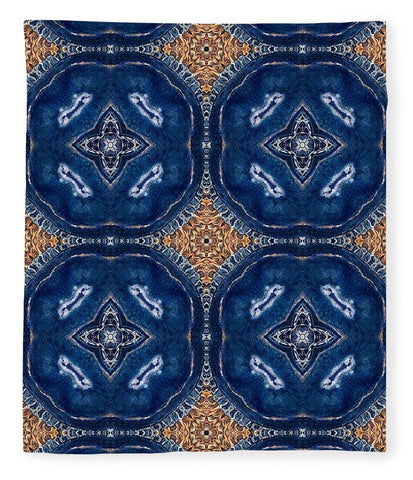 Blue Striped Agate Abstract I - Blanket