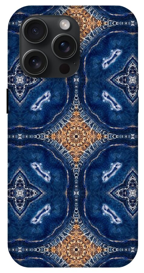 Blue Striped Agate Abstract I - Phone Case