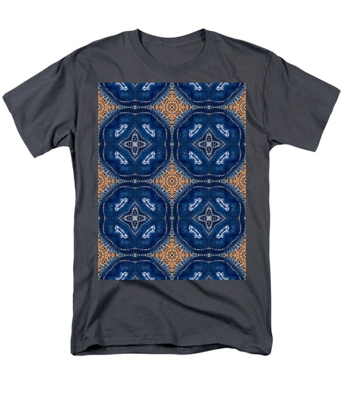 Blue Striped Agate Abstract I - Men's T-Shirt  (Regular Fit)
