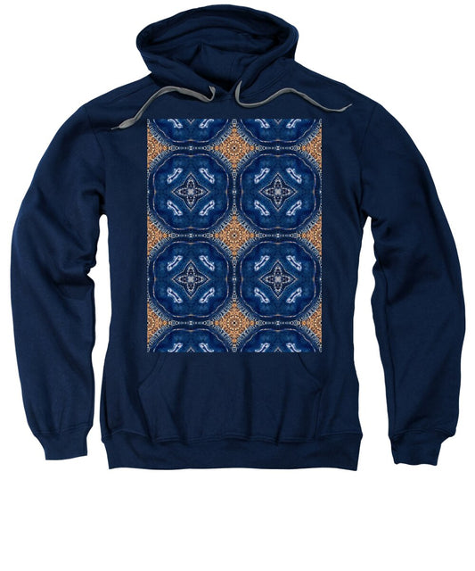 Blue Striped Agate Abstract I - Sweatshirt