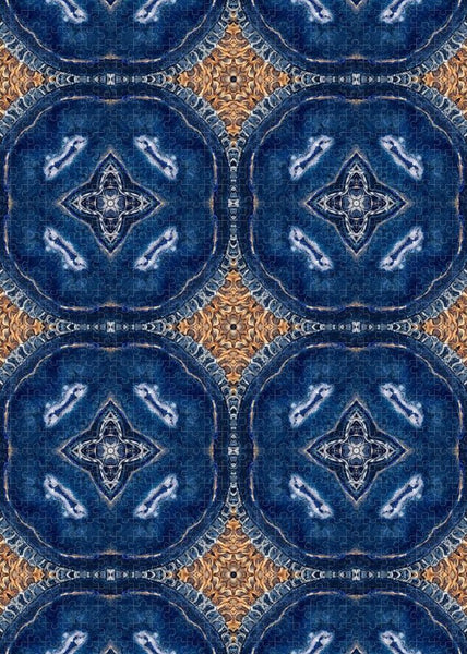 Blue Striped Agate Abstract I - Puzzle
