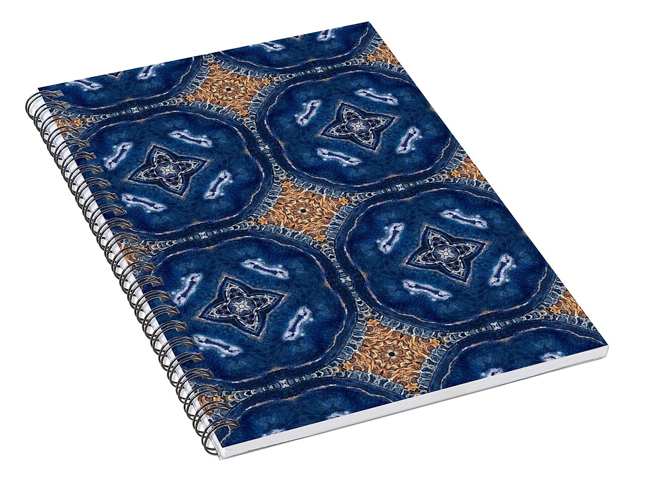 Blue Striped Agate Abstract I - Spiral Notebook