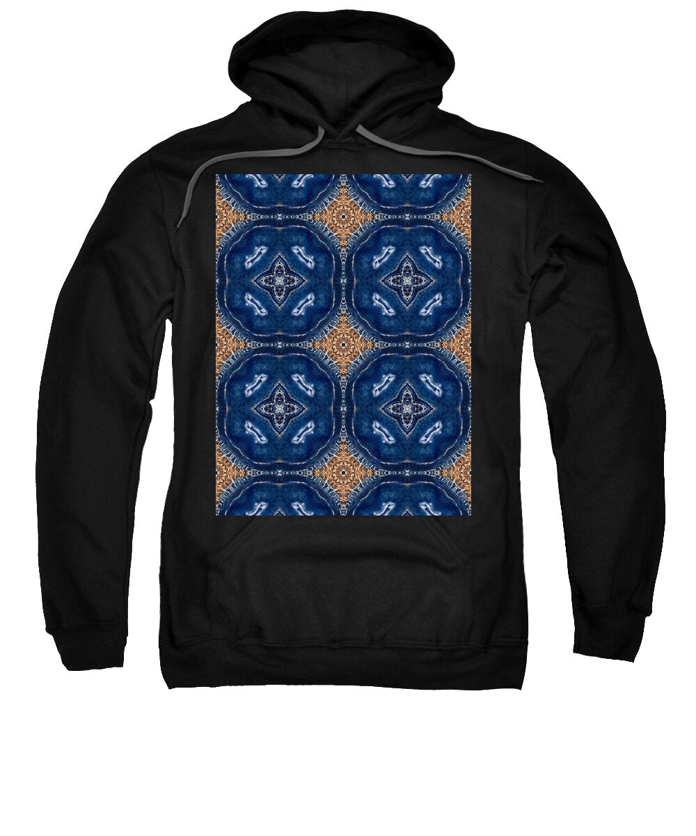Blue Striped Agate Abstract I - Sweatshirt