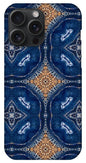 Blue Striped Agate Abstract I - Phone Case