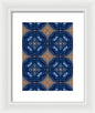 Blue Striped Agate Abstract I - Framed Print
