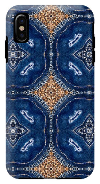 Blue Striped Agate Abstract I - Phone Case