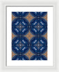 Blue Striped Agate Abstract I - Framed Print
