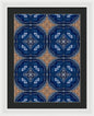 Blue Striped Agate Abstract I - Framed Print