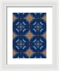 Blue Striped Agate Abstract I - Framed Print