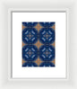 Blue Striped Agate Abstract I - Framed Print