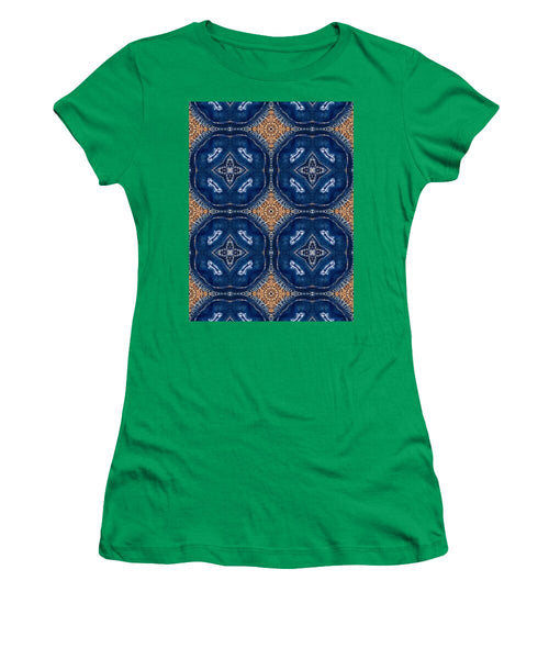 Blue Striped Agate Abstract I - Women's T-Shirt