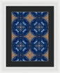Blue Striped Agate Abstract I - Framed Print